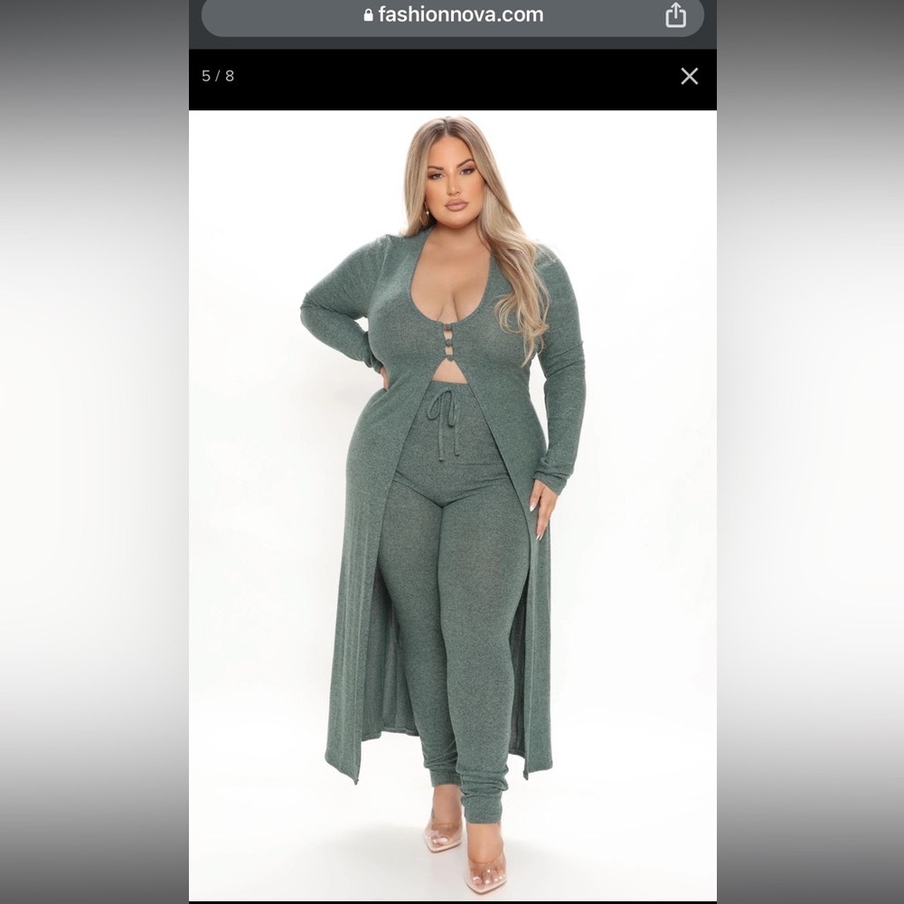 Fashion Nova Constance Legging Set - Hunter